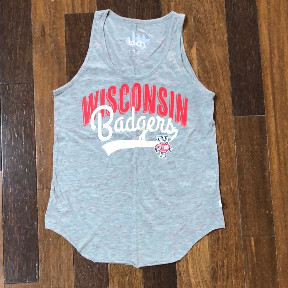 Wisconsin Badgers Gray Tank Top, size small